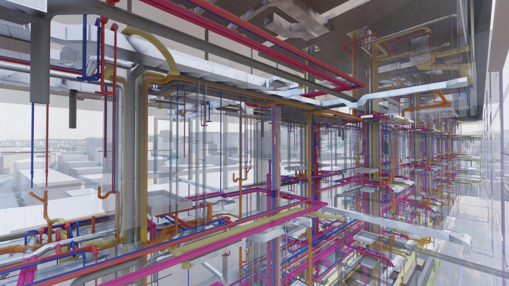 Modelo BIM As-Built de instalaciones desarrollado con MagiCAD for Revit